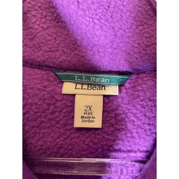 LL Bean Vintage Half Zip Pullover Sweater w Pockets Fleece Retro Size 2X - Picture 3 of 6